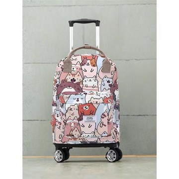 17寸短途雙肩包萬向輪拉桿包大容量可折疊20寸旅行包多功能可背拉