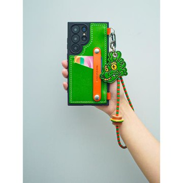 兩針一線三星s25ultra新款手機殼斜挎可背s24u真皮支架掛繩防摔保護套適用s23多巴胺潮牌男女高級感穿搭