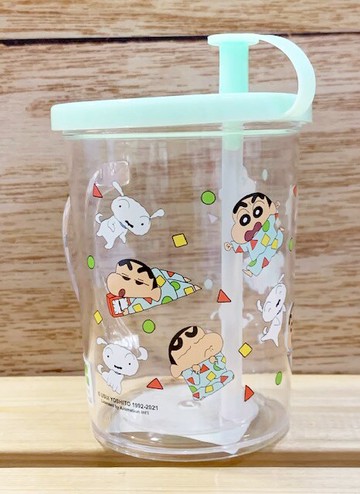 【震撼精品百貨】蠟筆小新_Crayon Shin-chan~蠟筆小新塑膠吸管杯-綠*26176