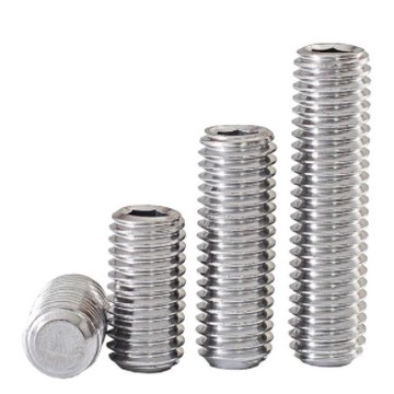 止付螺絲不銹鋼304平端緊定螺絲內六角無頭螺釘機米止付頂絲不銹鋼內六角平端緊定螺釘 無頭螺絲