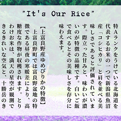 ◆2ヵ月に1回お届け 計3回定期便◆ゆめぴりか 精米 10kg  北海道 上富良野産 ～It's Our Rice～