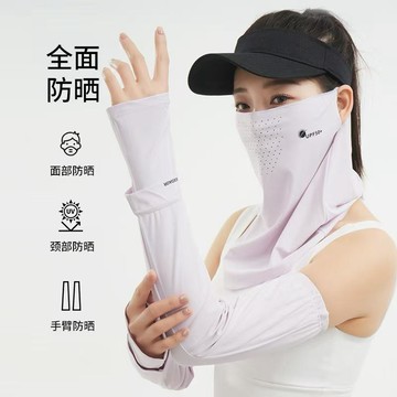 台灣出貨+免運 夏季防曬面罩 冰絲面罩 女士戶外騎行防曬防紫外線冰絲薄款透氣防曬面巾 遮陽口罩 涼感面罩 口罩 護頸面罩