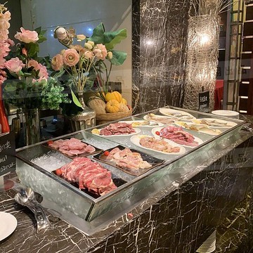 酒店自助餐海鮮冰槽LED發光水果飲料啤酒三文魚魚生刺身冰盤 商用