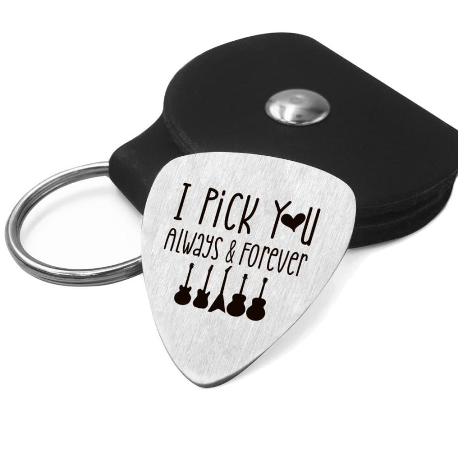 Best Love Guitar Pick Gifts, I Pick You Always and Forever Stainless Steel