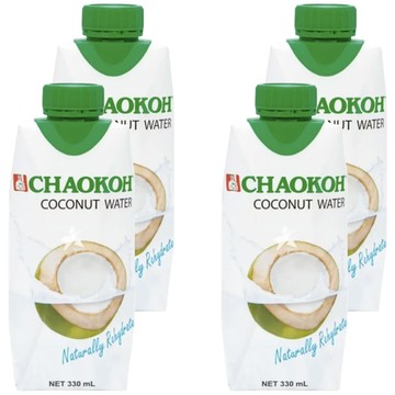 CHAOKOH 100%椰子水  330ml  4個