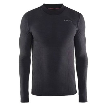 【Craft】男 全天候保暖羊毛長袖圓領排汗衣.內搭衣.衛生衣.上衣_1904486-9999 黑