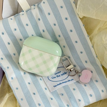 lulu|韓系綠色菱歌小蘋果耳機殼 適用airpods4代保護套 蘋果耳機套 airpodspro2/3殼