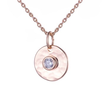 波光粼粼美鑽圓型項鍊(共兩色) 鋯石/精緻小巧