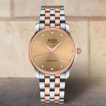 MIDO 美度 Baroncelli 永恆系列 鑽石機械錶-38mm M86009671
