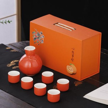 陶瓷酒具事事如意禮盒套裝白酒杯燙溫酒壺分酒器婚慶商務隨手禮