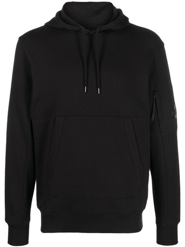C.P. Company - Lens-detail hooded cotton jumper - men - Cotton - M - Black