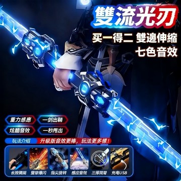 【台灣現貨⚡】光劍 伸縮光劍 發光劍 夜光劍 雙劍光劍 星際光劍 七彩光劍 激光劍 聲光兒童玩具 星際大戰 炫酷光