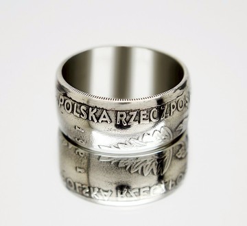 波蘭硬幣戒指 50 茲羅提 1980 年男士硬幣戒指 女士硬幣戒指
