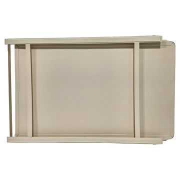 HAPPY LIFE 抽拉收納盒 碳鋼+烤漆材質 適用於櫥櫃收納  48 x 31 x 8.5cm  米白色  1個