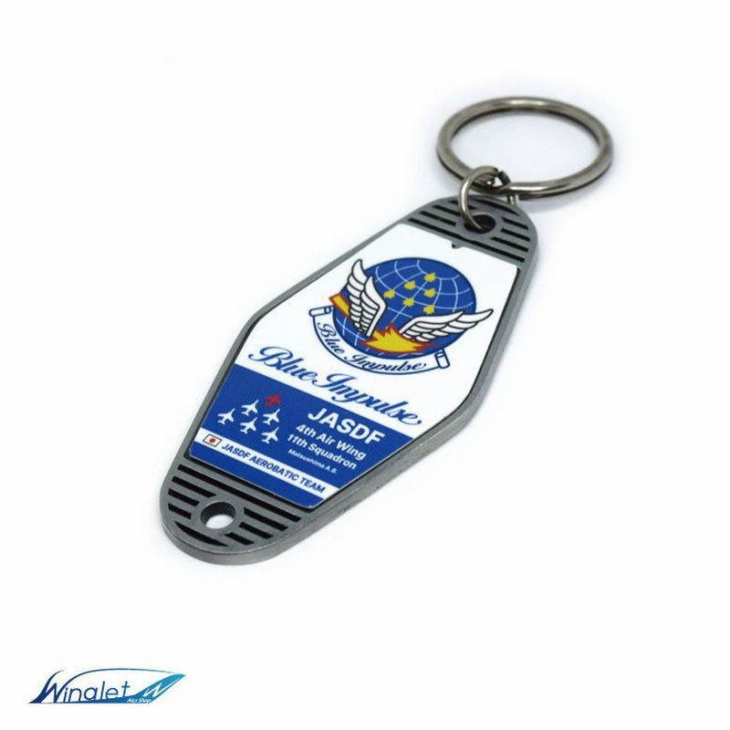 モーテルキーホルダー ステッカー セット 航空自衛隊 ブルーインパルス エンブレム マーク Ver JASDF BLUEIMPULSE  keyChain holder ring | LINEショッピング