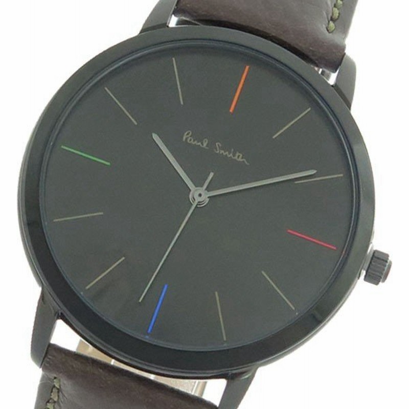 腕時計 メンズ腕時計 ポールスミス Paul Smith エムエー Ma クオーツ メンズ 腕時計 P ブラック ブラック ステンレス ケース レザー ベルト 通販 Lineポイント最大0 5 Get Lineショッピング