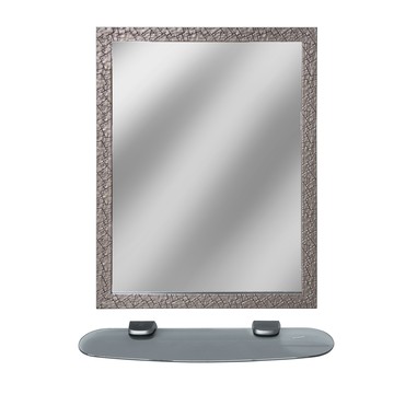 藝術防水雙掛鏡 工業灰-附平台-60x45cm