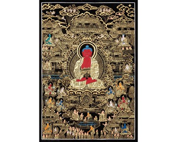 天上阿彌陀佛辛格唐卡一瞥入淨土