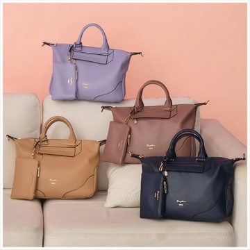 天藍小舖-skyblue自訂柔霧質感皮革手提/斜背子母包-共8色-$590【A03031888】