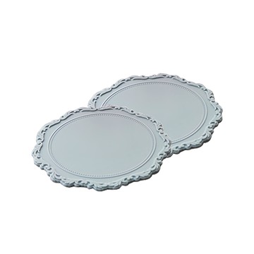 Mallow Space O'homage 矽膠杯墊 Set Melange blue  12.5 x 12.5cm  2個