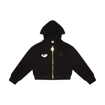 Chiara Ferragni - Black Cotton Eye Sweatshirt