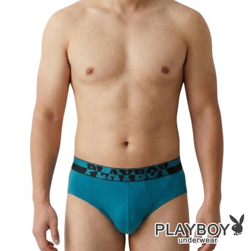 PLAYBOY｜高科技銅鋅離子抗菌消臭機能三角內褲｜淺土耳其藍