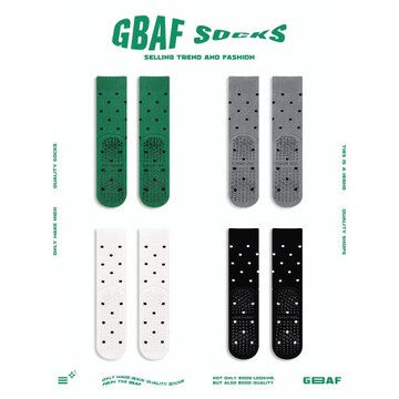 GBAF圓點波點防滑瑜伽襪子女室內健身運動普拉提專用瑜伽中筒襪