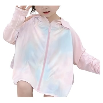 兒童涼感防曬外套 素色款  XL(身高110~120cm)  淡粉色