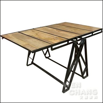 LOFT 工業風 做舊 希特 翻轉餐桌 書架 可當餐桌也可當書架  TB038