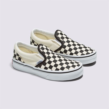 Classic Slip-On 中童款黑白棋盤格滑板鞋