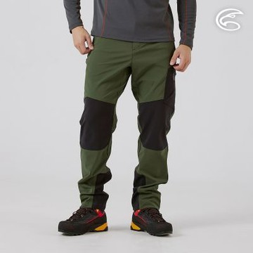 ADISI 男四面彈撥水耐磨拼接長褲 AP2521016 軍綠 (S-2XL)｜防潑水 排汗快乾 彈性 機能褲 拼接褲
