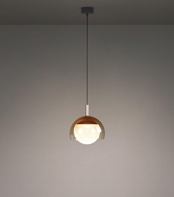 幻 琥珀色 玻璃質感燈飾 球形透光吊燈