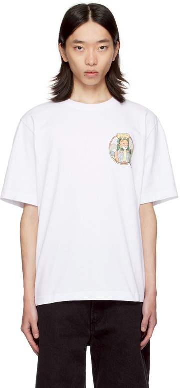 Maison Kitsuné 白色 Rambling Fox Oversize T 恤