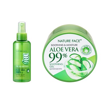 【蝦皮直營】NATURE FACE+ 蘆薈保濕舒緩噴霧(150ml) / 蘆薈保濕舒緩凝膠(300ml) 曬後舒緩