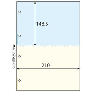 （まとめ）ヒサゴ マルチプリンタ帳票 撥水紙 A4カラー 2面 4穴 BPW2011 1冊（50枚） 