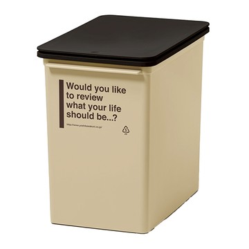 like-it CAFE STYLE 掀蓋式矮版垃圾桶 S137075033 23 x 35.5 x 33.5cm 奶茶米 17L 1.2kg