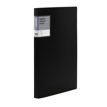 連勤 lc-611 k pp 馬卡龍色系強力夾(右中) A4文件夾 文件收納 辦公用品 學習用品  黑  1入