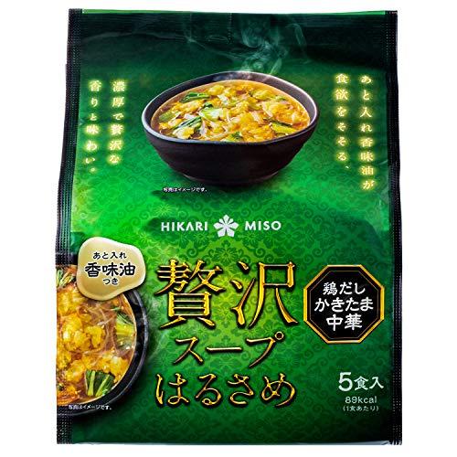 ひかり味噌 贅沢スープはるさめ 鶏だしかきたま中華 5食入 ×6袋