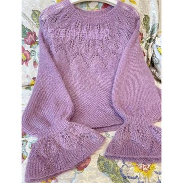 暉暉時尚編織 【落葉】真絲桑蠶絲馬海華麗高貴毛線中細