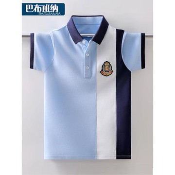 男童t恤短袖夏裝2025新款兒童POLO衫夏季中大童上衣純棉男孩衣服