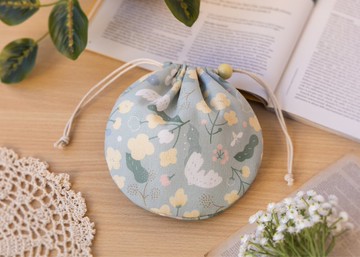 【抹茶冬之嵐-大圓圓束口袋】小物收納 / 萬用袋
