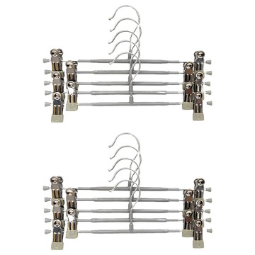 奈米防滑無痕褲架 10入/袋 高錳鋼 塑料 鐵絲  31 x 5.5cm  灰色  2組