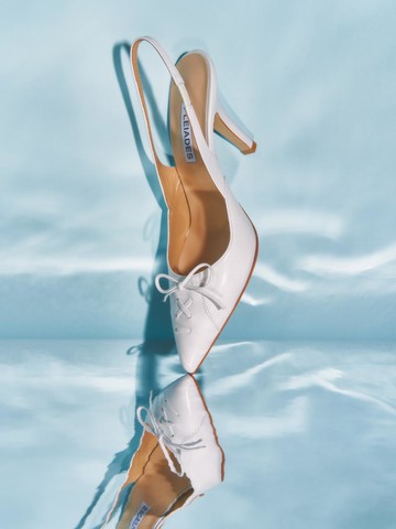 BLAIR 90 Slingback - White Ribbons
