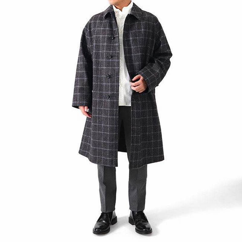 アナトミカ anatomica リバーシブル ステンカラーコート 48 ブラック アナトミカ anatomica リバーシブル ステンカラーコート 48 ブラック