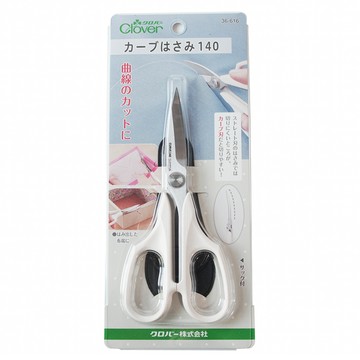 CLOVER 日本製弧形曲線圓型剪刀36-616(140mm右左手皆適)裁縫剪刀布剪彎剪曲面剪彎型剪彎形左撇子剪刀