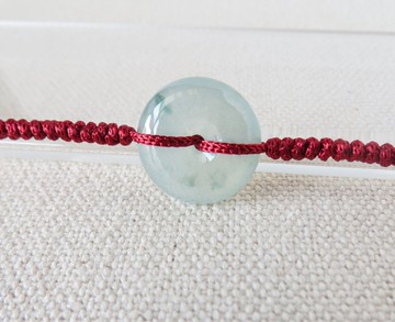 本命年【歲歲平安】冰飄花翡翠絲光編織手鍊*SW20*招財開運