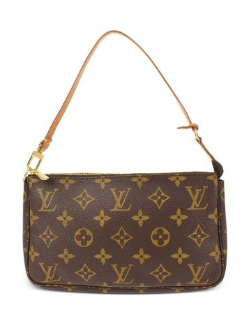 Louis Vuitton - 2001 pre-owned Pochette Accessoires clutch bag - women - PVC - One Size - Brown