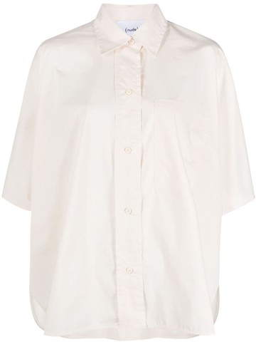 Nude - short-sleeve cotton shirt - women - Cotton - 40 - Neutrals