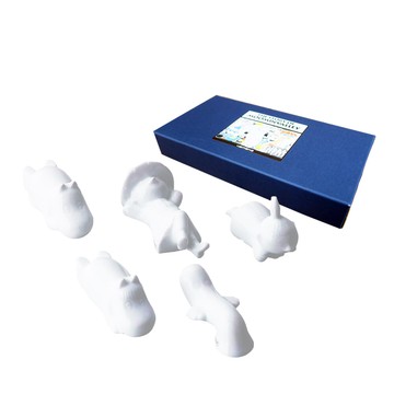 日本山加yamakamoomin嚕嚕米造型陶瓷筷架禮盒5入組 (mm670-403)