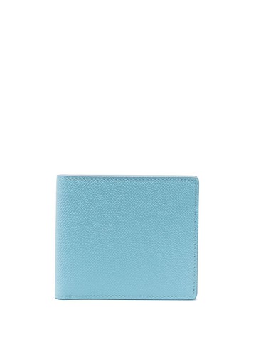 Maison Margiela - four-stitch leather card holder - men - Calf Leather - One Size - Blue